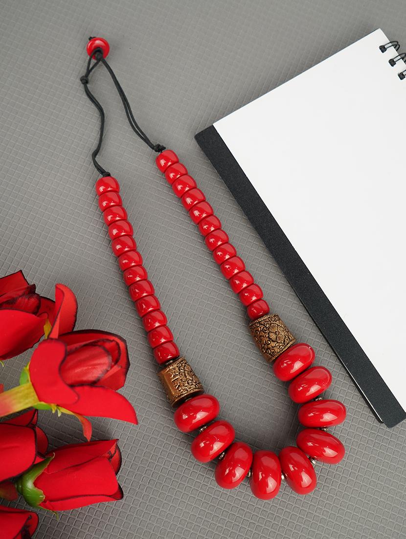 ethnic tribal handmade resin beaded fashion long necklace - 21982847 -  Zoom Image - 0