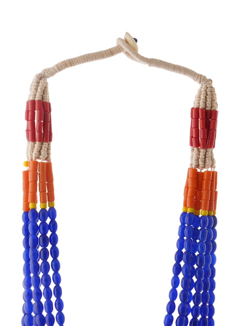ethnic naga tribal handmade resin beaded fashion long necklace - 21982852 - Standard Image - 3