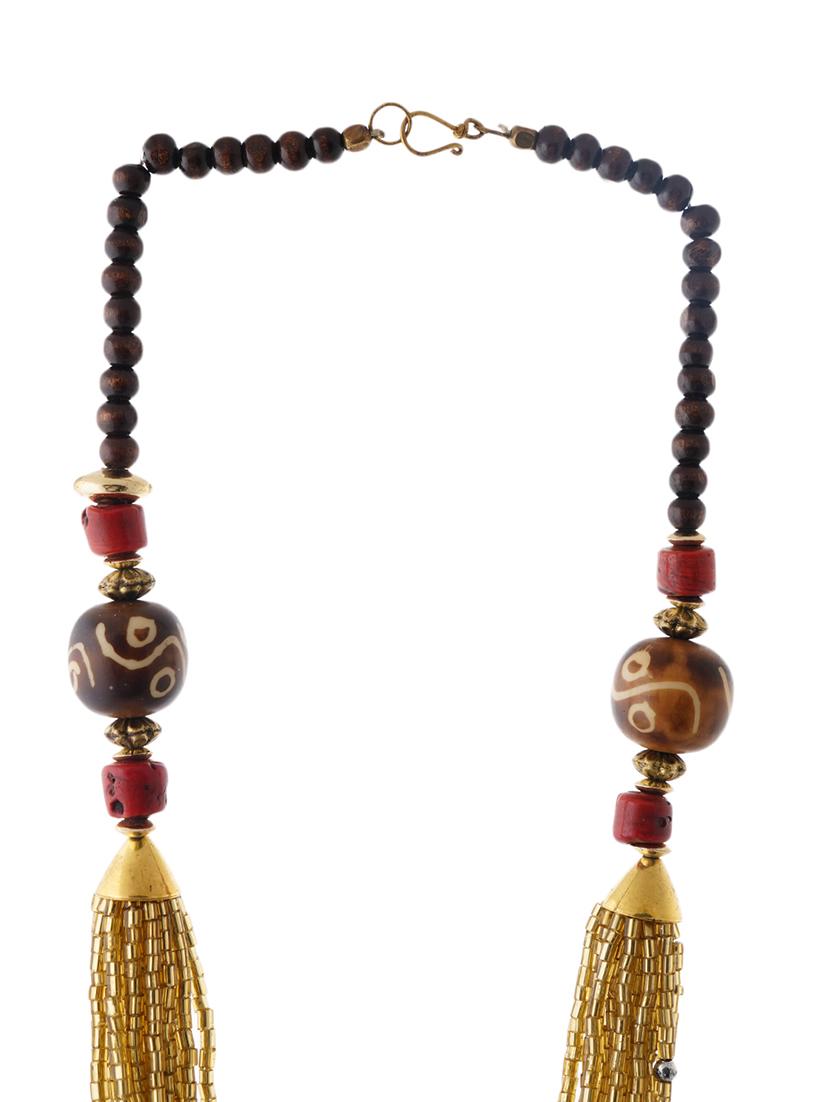 ethnic naga tribal handmade resin beaded fashion long necklace - 21982860 - Standard Image - 3