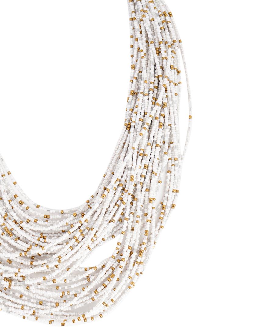 ethnic tribal handmade resin beaded fashion long necklace - 21982862 - Standard Image - 3