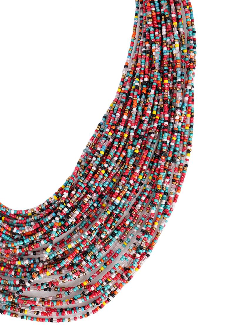 ethnic tribal handmade resin beaded fashion long necklace - 21982863 - Standard Image - 3