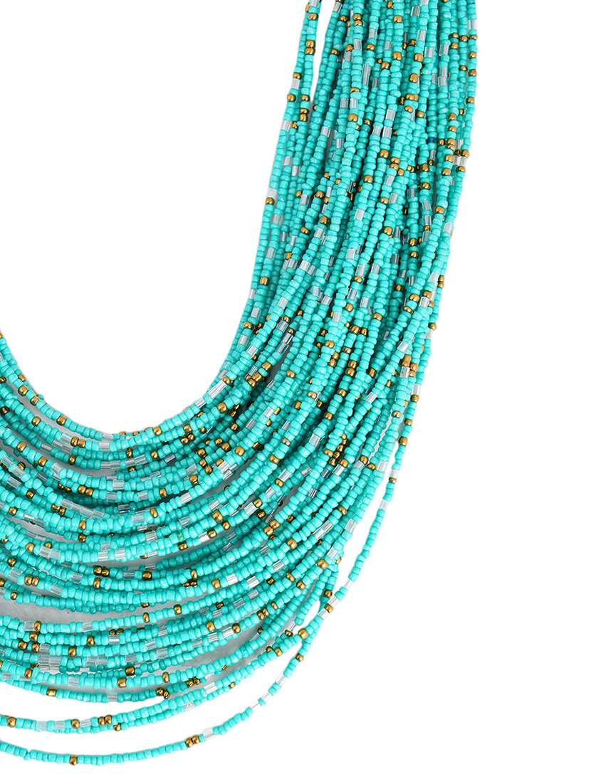ethnic tribal handmade resin beaded fashion long necklace - 21982864 -  Standard Image - 3