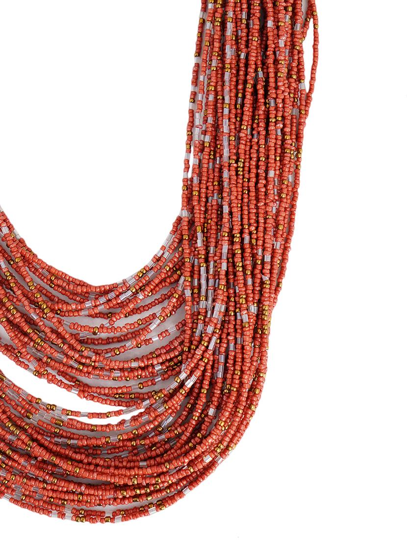ethnic tribal handmade resin beaded fashion long necklace - 21982866 - Standard Image - 3