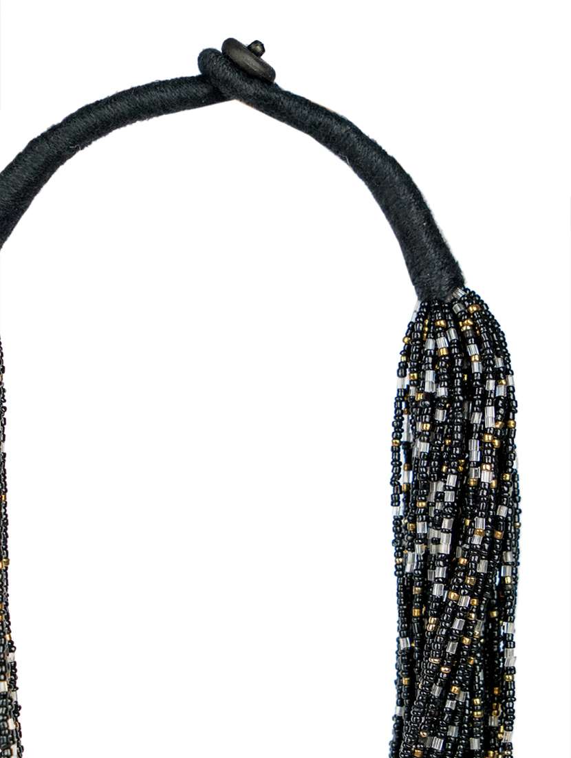 ethnic tribal handmade resin beaded fashion long necklace - 21982867 - Standard Image - 3