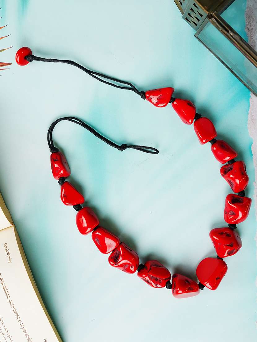 ethnic tribal handmade resin beaded fashion necklace - 21982871 - Zoom Image - 0