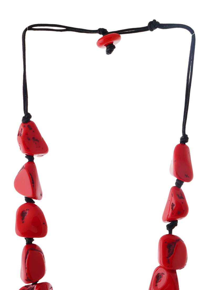 ethnic tribal handmade resin beaded fashion necklace - 21982871 - Standard Image - 3