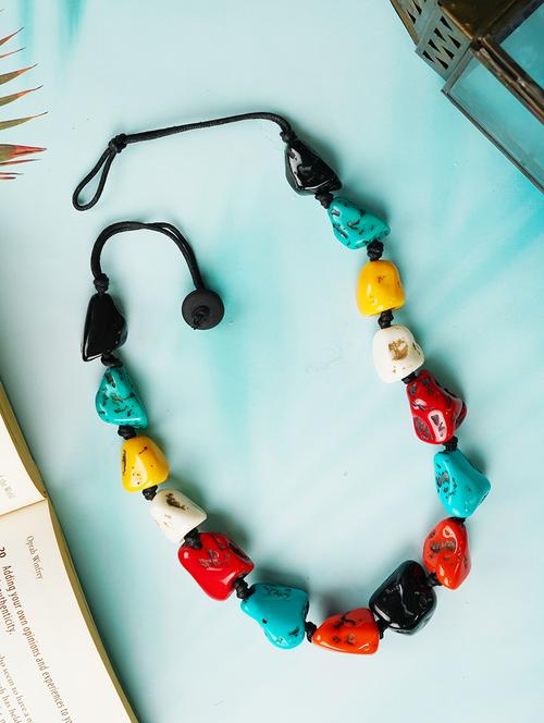 ethnic tribal handmade resin beaded fashion necklace - 21982872 -  Standard Image - 0
