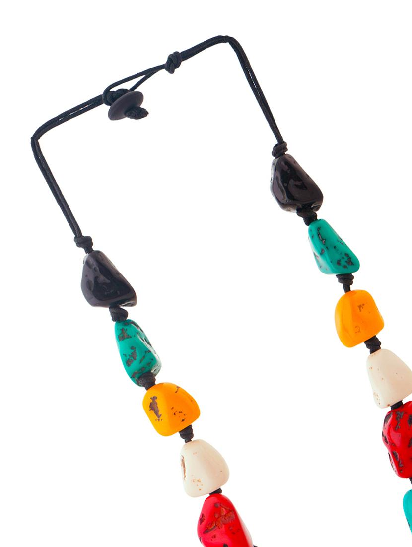 ethnic tribal handmade resin beaded fashion necklace - 21982872 - Standard Image - 3