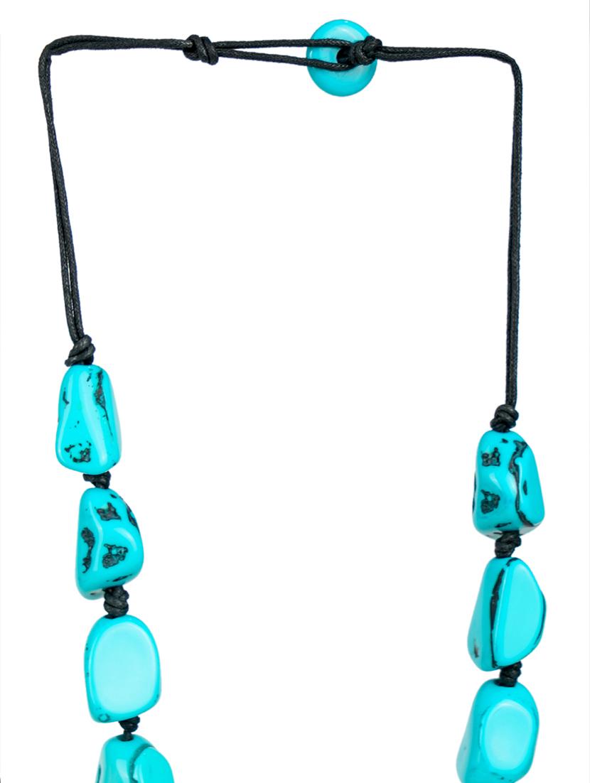 ethnic tribal handmade resin beaded fashion necklace - 21982873 - Standard Image - 3