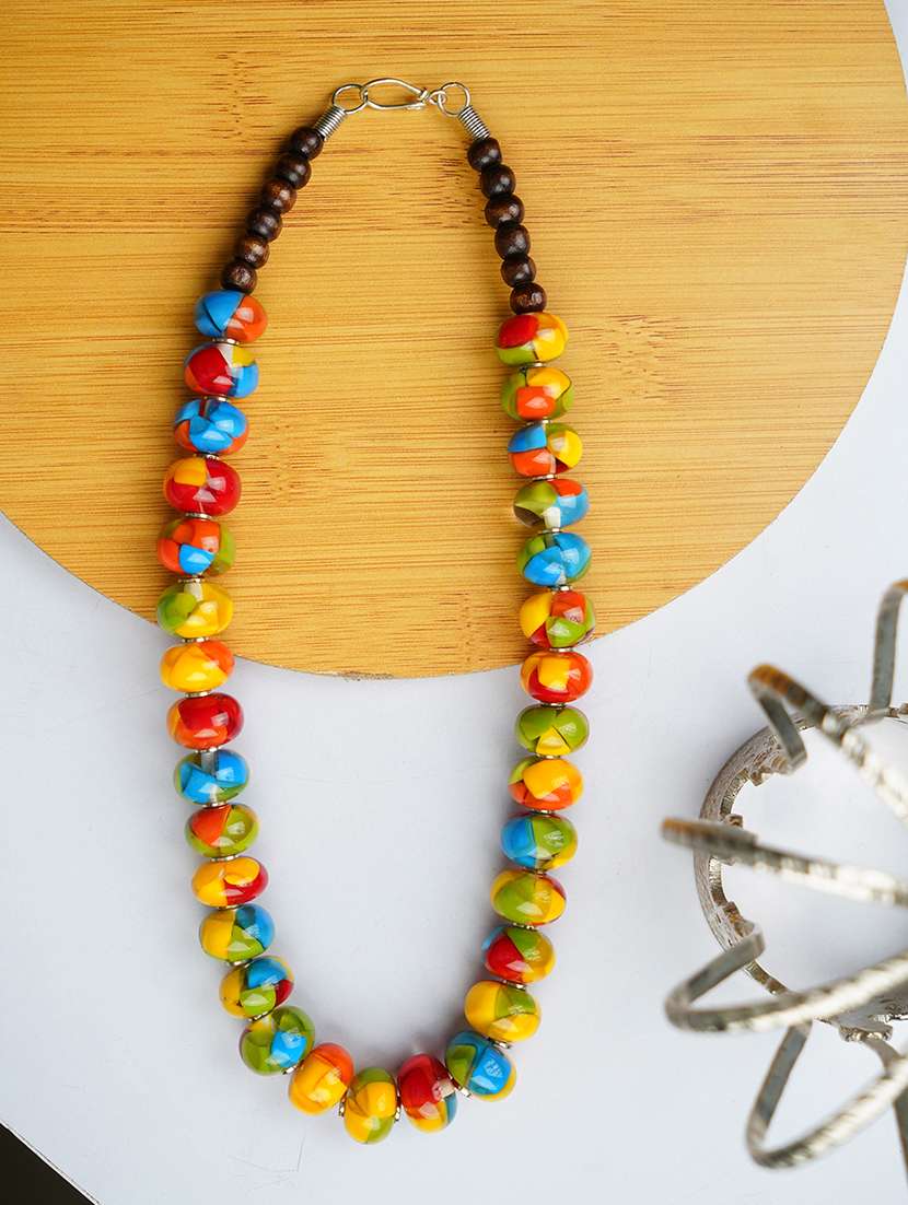 women handmade resin beaded necklace - 21982883 -  Zoom Image - 0