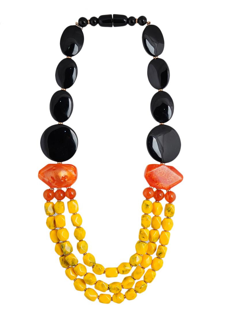 women resin beaded fashion necklace - 21982887 - Standard Image - 3