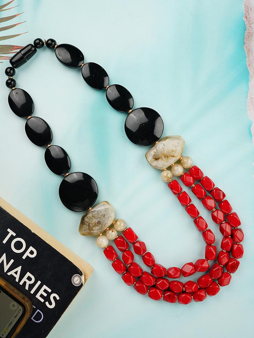 women resin beaded fashion necklace - 21982889 -  Zoom Image - 0