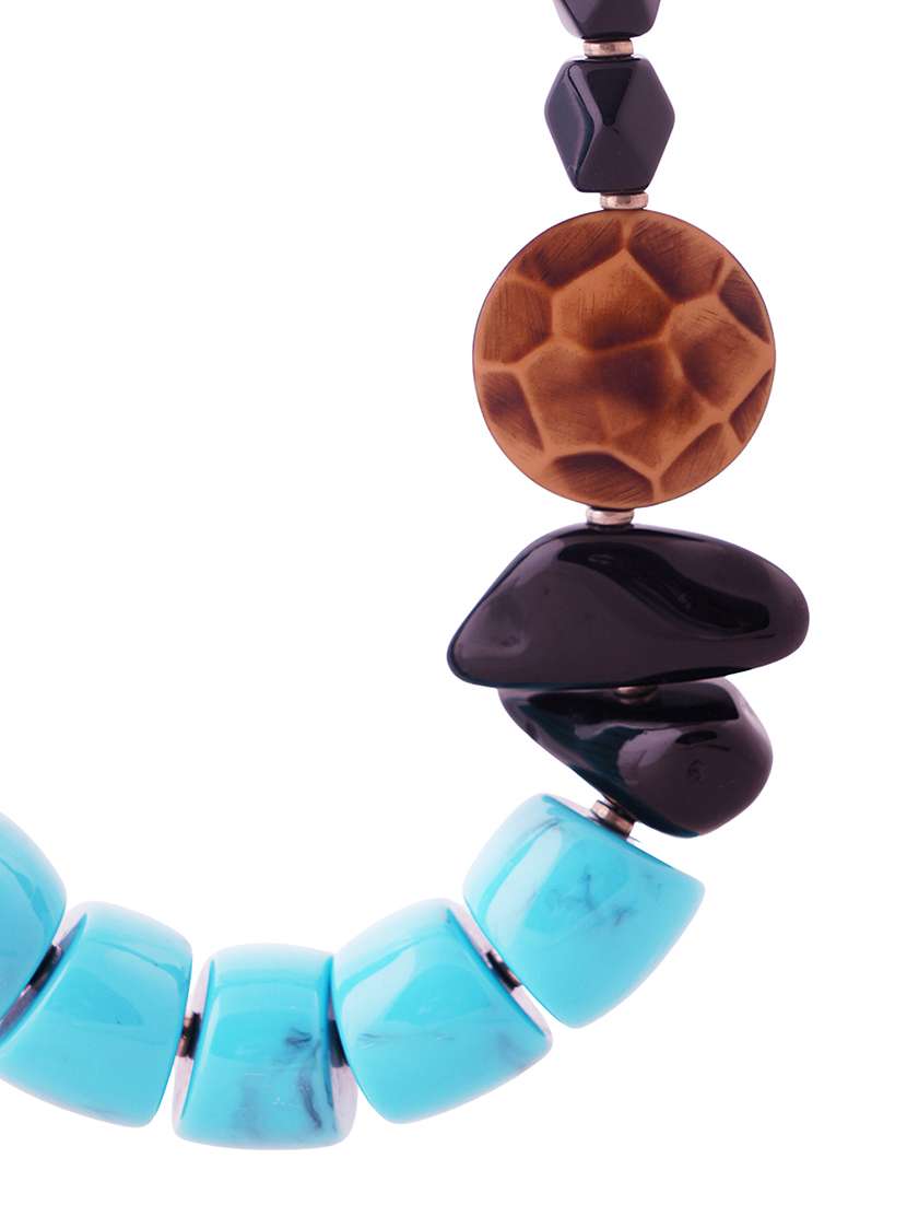 ethnic tribal handmade resin beaded fashion necklace - 21982897 - Standard Image - 3