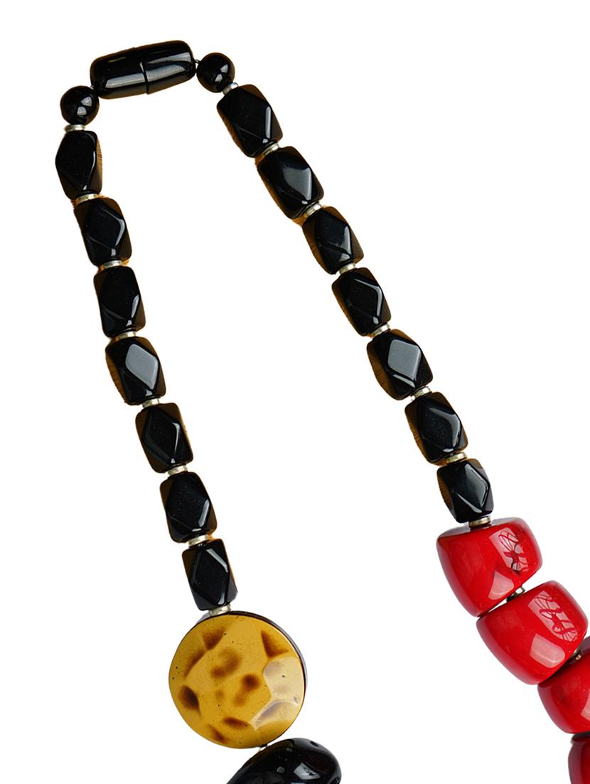 ethnic tribal handmade resin beaded fashion necklace - 21982902 - Standard Image - 3
