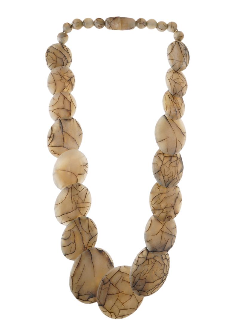 ethnic tribal handmade resin beaded fashion necklace - 21982906 - Standard Image - 3