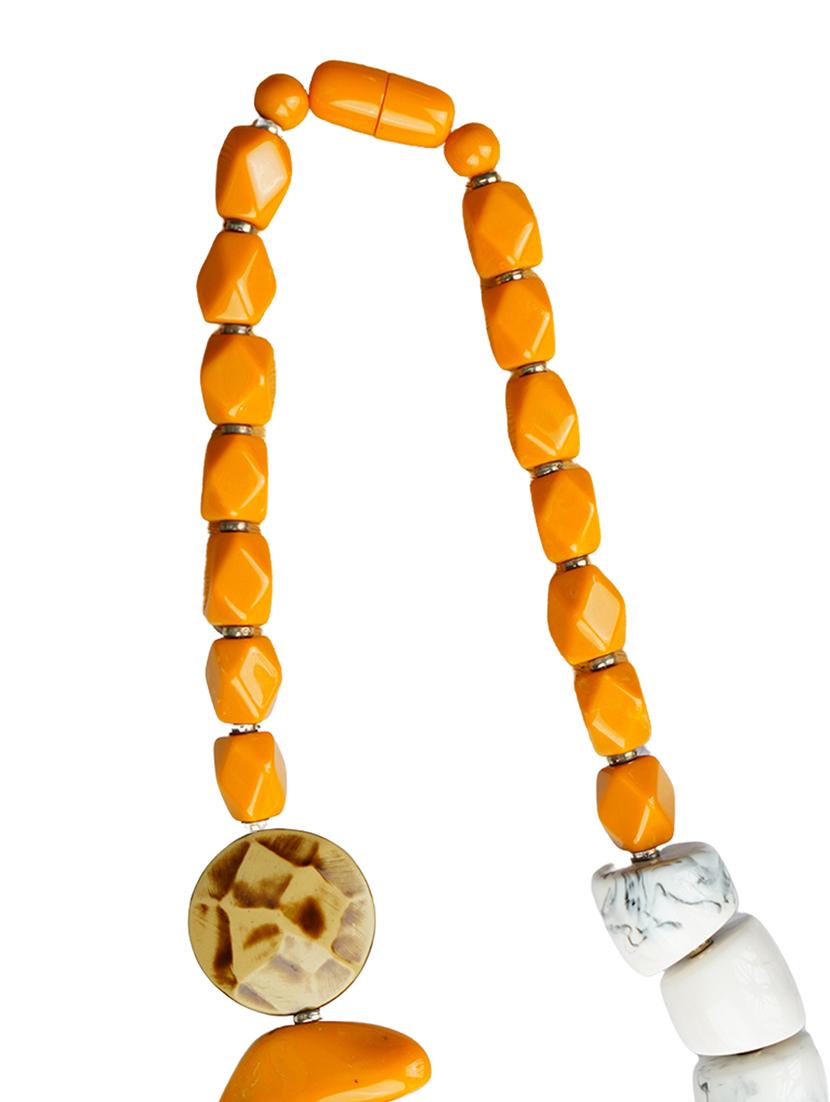 ethnic tribal handmade resin beaded fashion necklace - 21982907 - Standard Image - 3