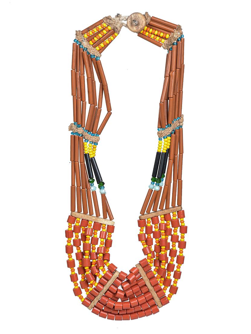 ethnic naga tribal handmade resin beaded fashion necklace - 21982918 - Standard Image - 5