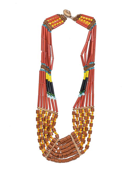ethnic naga tribal handmade resin beaded fashion necklace - 21982919 -  Standard Image - 0