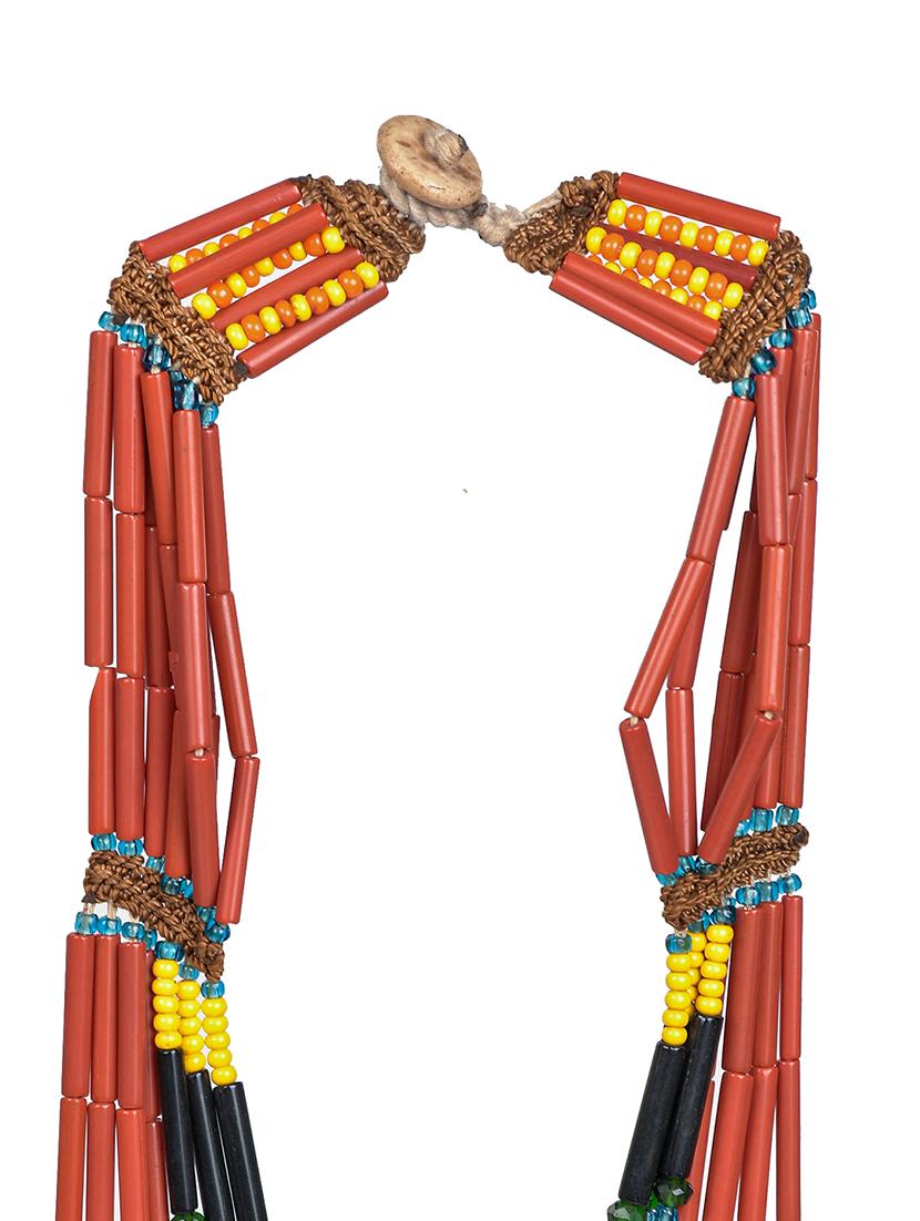ethnic naga tribal handmade resin beaded fashion necklace - 21982919 - Standard Image - 5