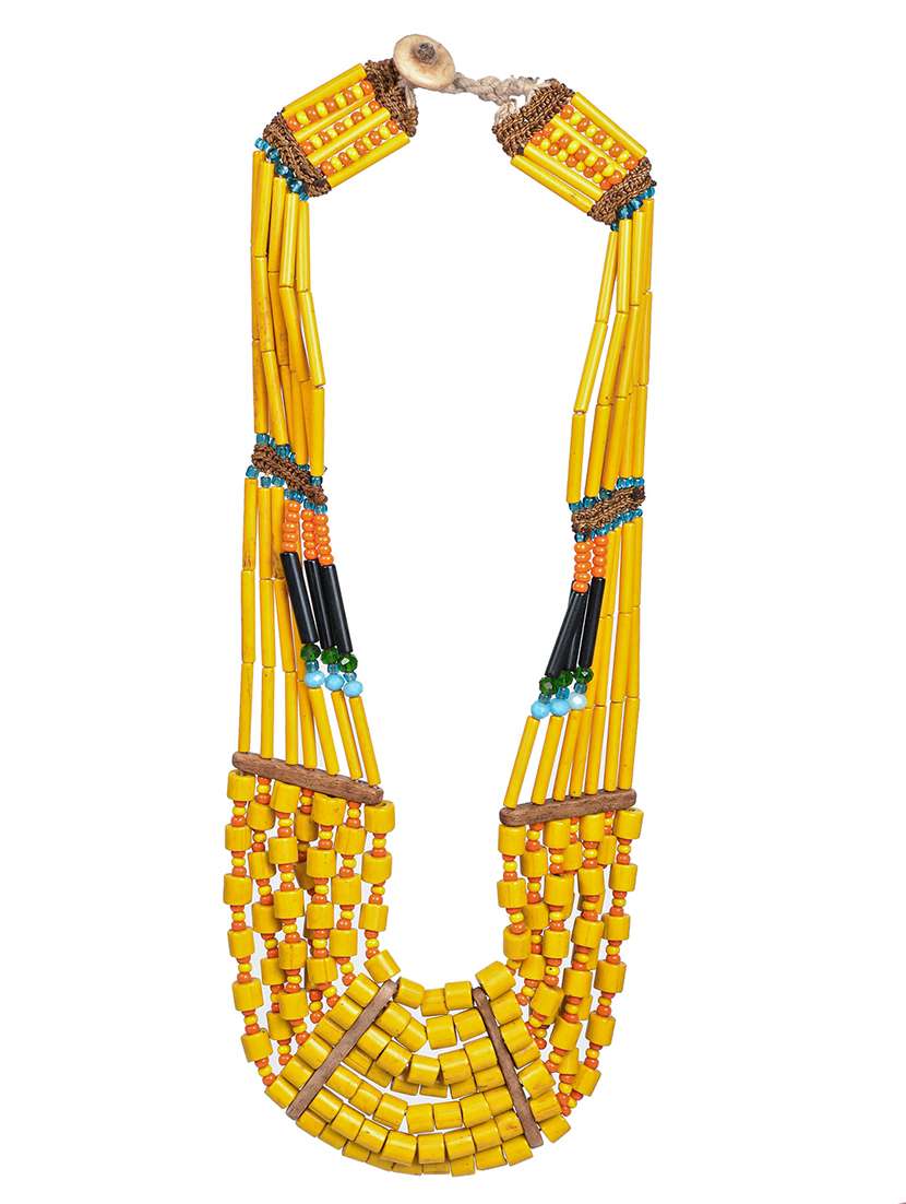 ethnic naga tribal handmade resin beaded fashion necklace - 21982920 - Standard Image - 3