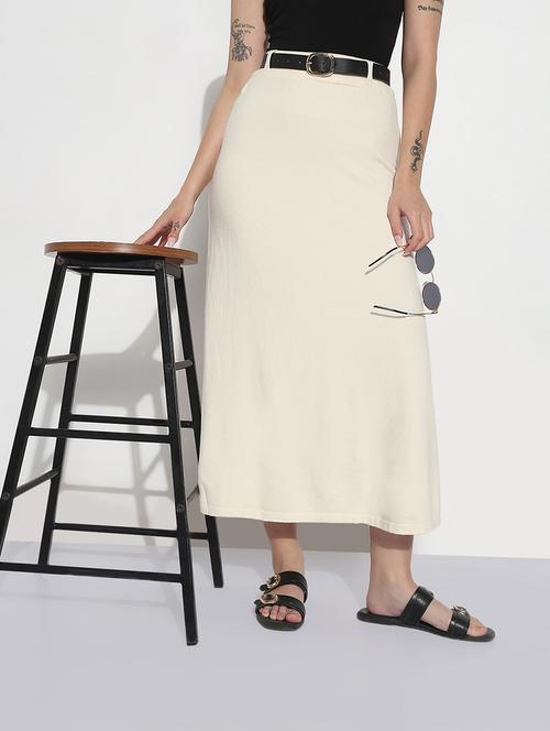 women solid high rise a-line maxi skirt - 21982952 -  Standard Image - 0