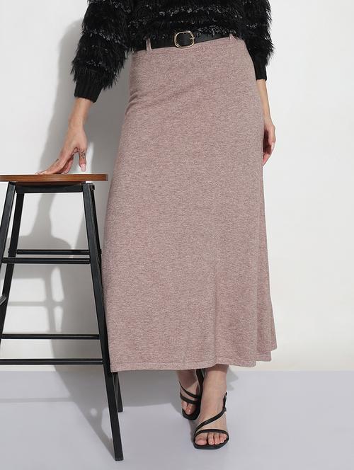women solid high rise a-line maxi skirt - 21982953 -  Standard Image - 0