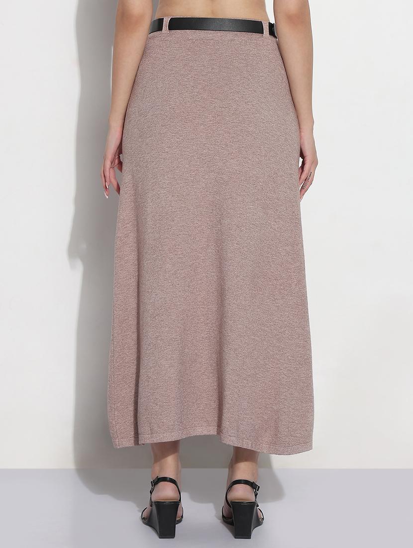women solid high rise a-line maxi skirt - 21982953 - Standard Image - 3