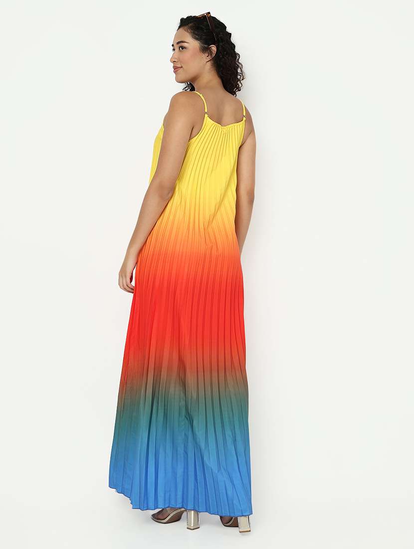 women tie & dye shoulder strap a-line dress - 21982958 -  Standard Image - 3