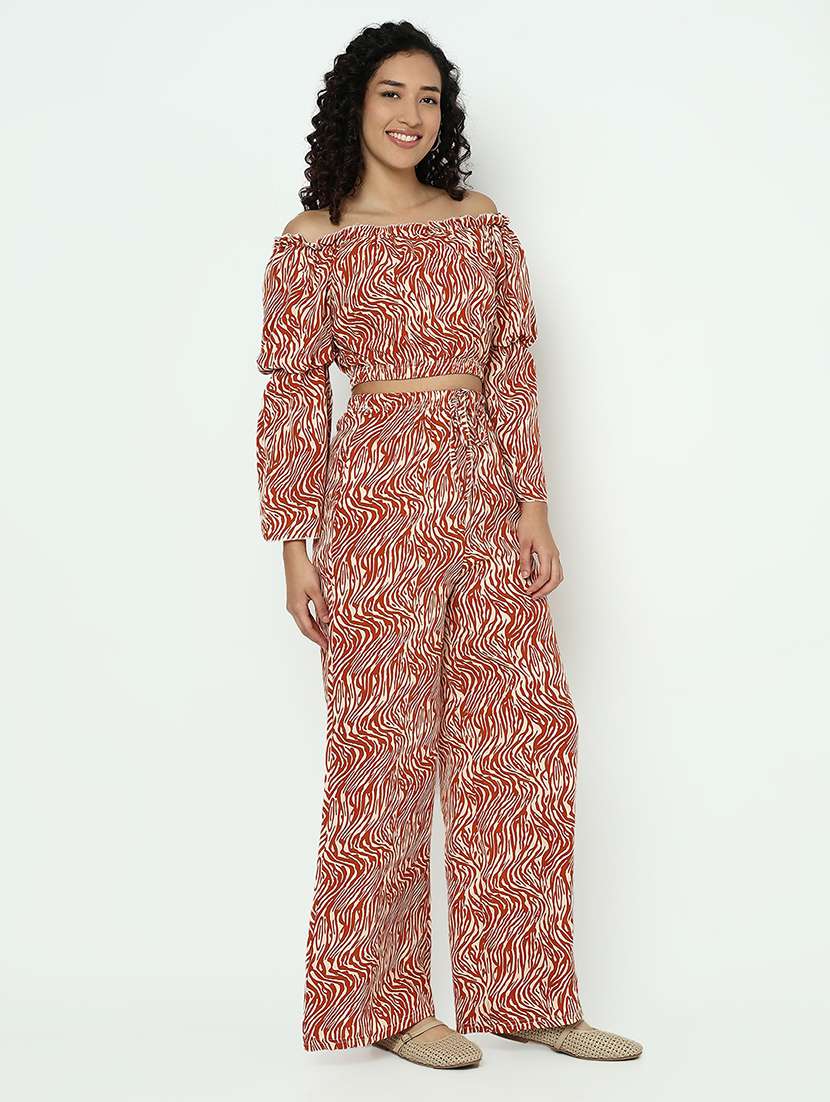 women animal print top and trouser co-ord set - 21982975 -  Standard Image - 5