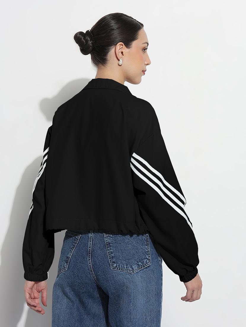 women tapered long sleeve stand collar jacket - 21983012 - Standard Image - 3