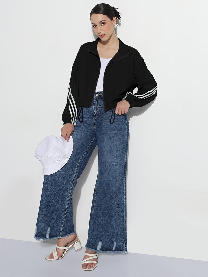 women tapered long sleeve stand collar jacket - 21983012 - Standard Image - 5