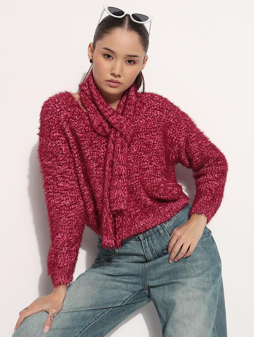 women self designed long sleeve pullover - 21983026 - Zoom Image - 0
