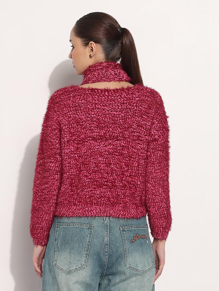 women self designed long sleeve pullover - 21983026 - Standard Image - 3