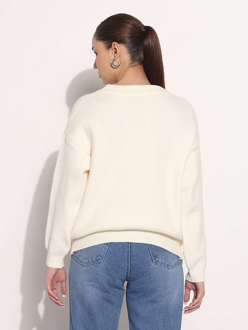 women typographic print long sleeve sweatshirt - 21983044 - Standard Image - 3