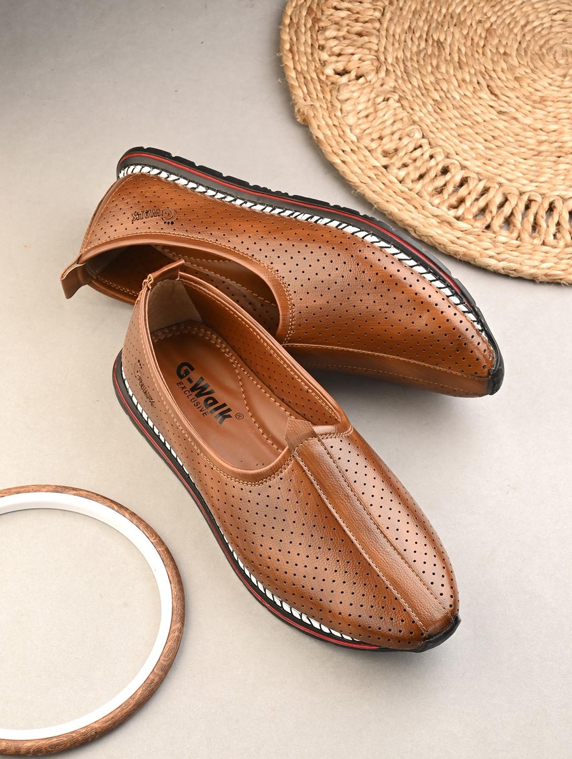 men tan slip on juti - 21983061 - Zoom Image - 0