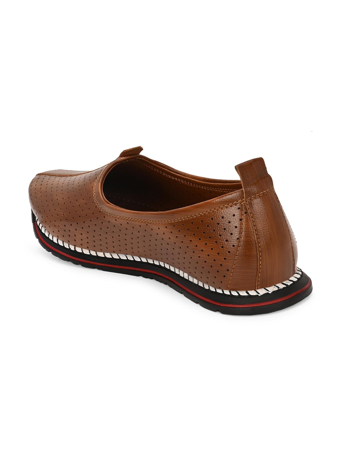 men tan slip on juti - 21983061 - Standard Image - 3