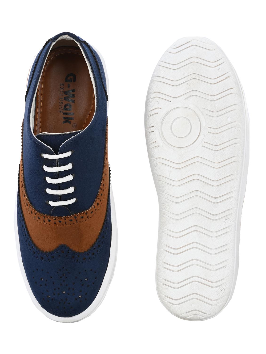 men blue lace up sneaker - 21983065 - Standard Image - 5