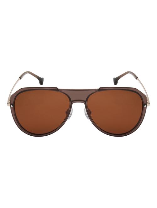 ted smith unisex brown aviator metal sunglasses with polarised lens - 21983072 -  Standard Image - 0