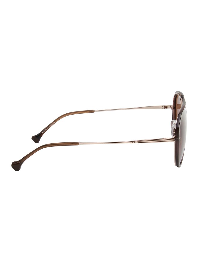 ted smith unisex brown aviator metal sunglasses with polarised lens - 21983072 - Standard Image - 3