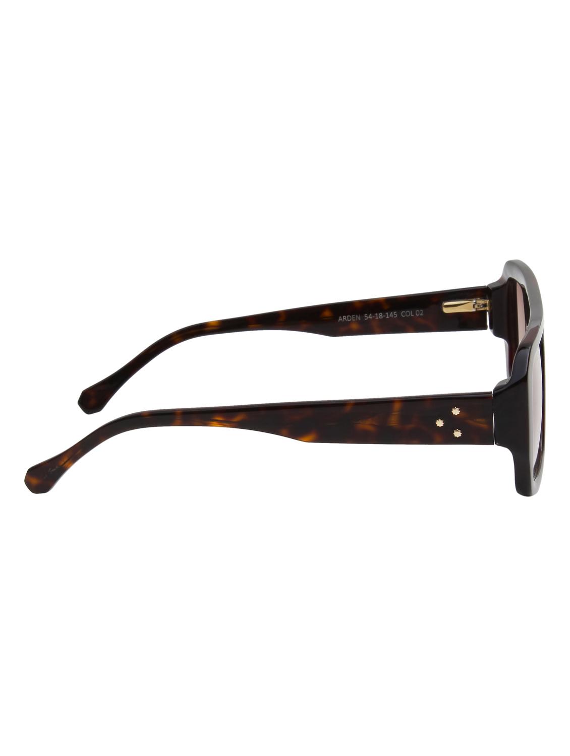 ted smith unisex light brown aviator premium acetate sunglasses with polarised lens - 21983075 - Standard Image - 3