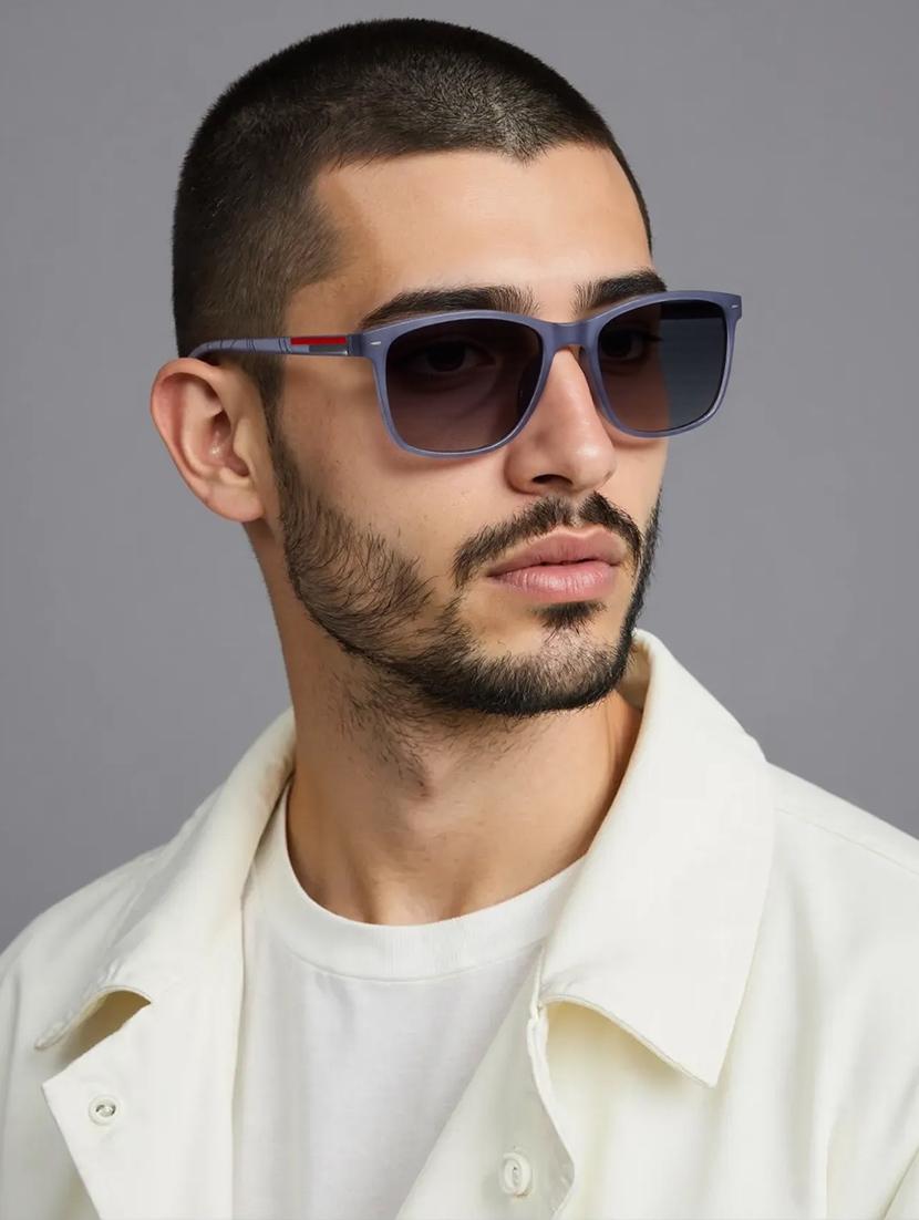 ted smith unisex blue-black sports sunglasses with polarised lens - 21983082 - Standard Image - 5