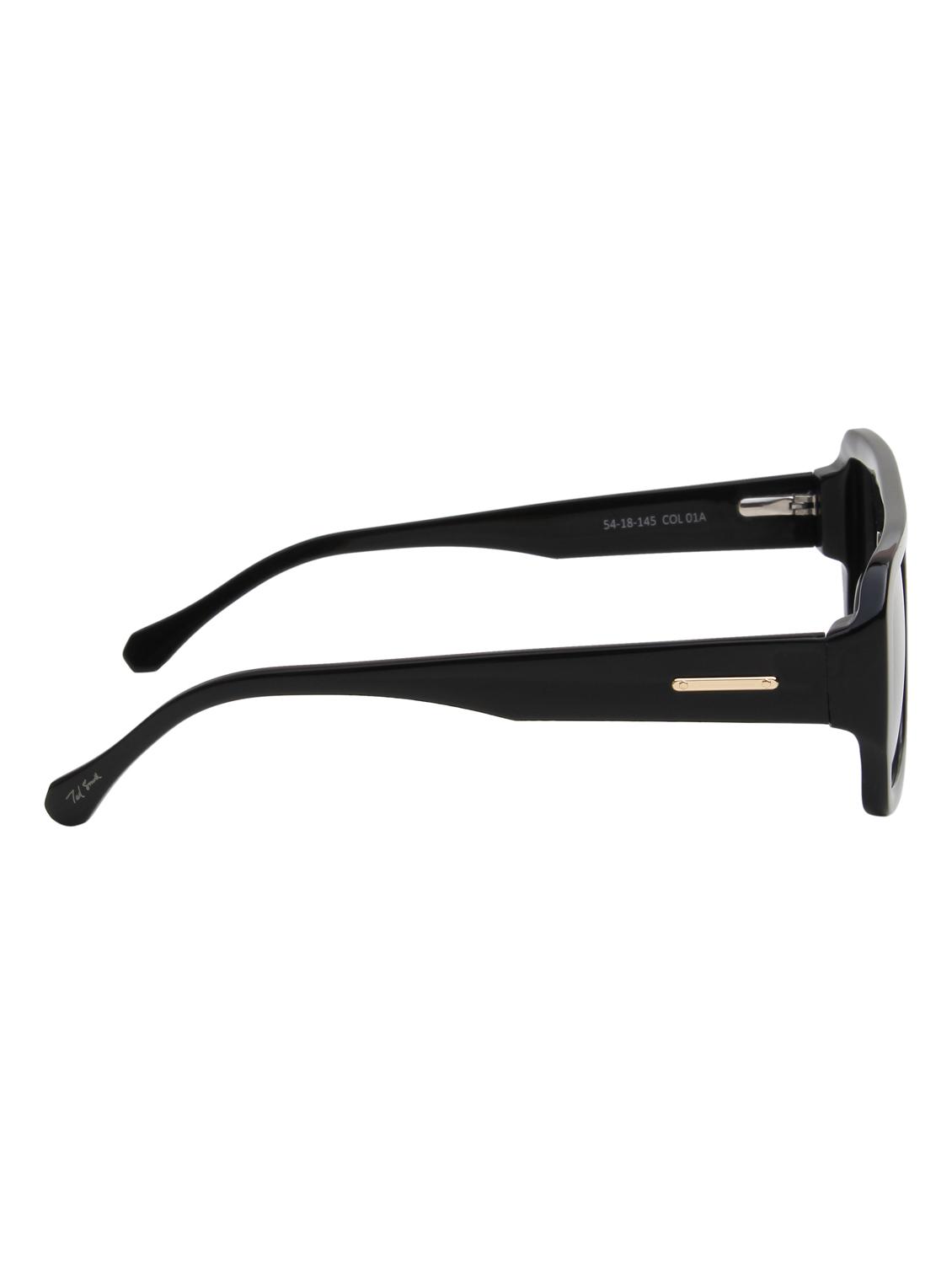 ted smith unisex black aviator luxury acetate sunglasses with polarised lens - 21983083 - Standard Image - 3