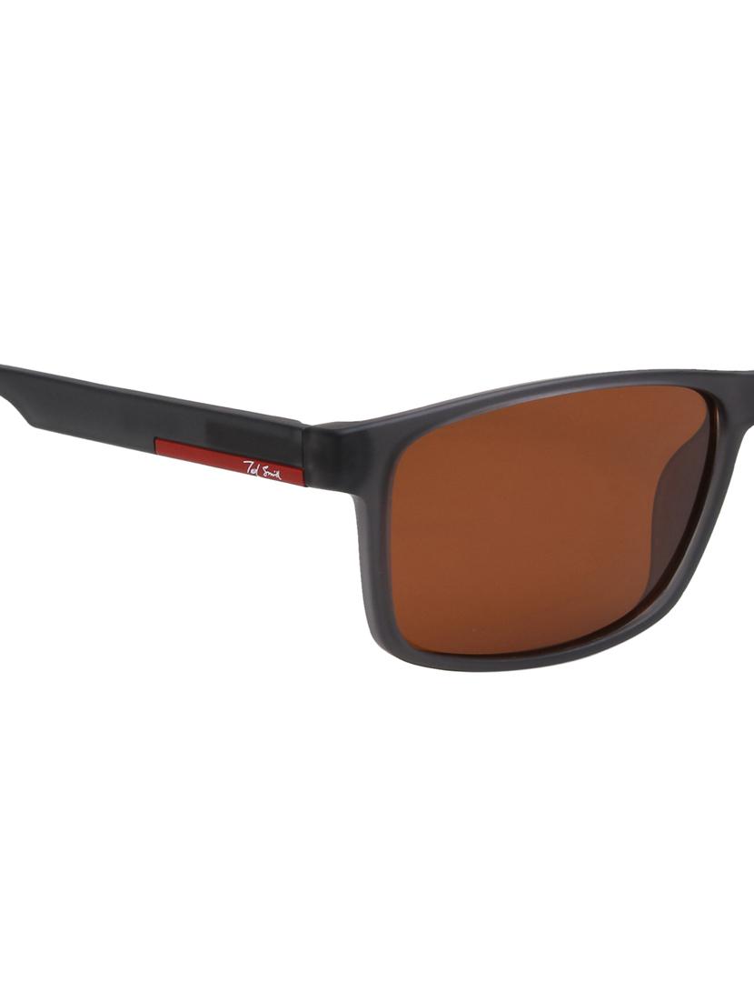 ted smith unisex brown sports sunglasses with polarised lens - 21983085 - Standard Image - 5