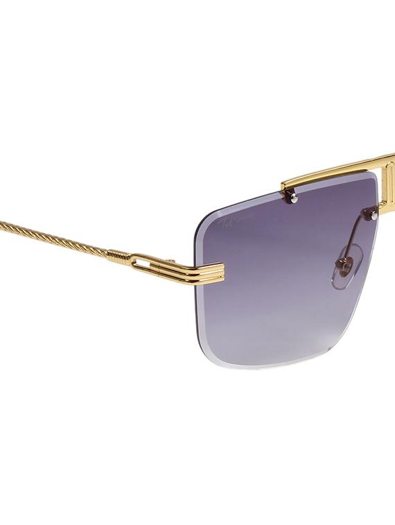 ted smith unisex gold-grey aviator rimless sunglasses with uv protected lens - 21983093 - Standard Image - 5
