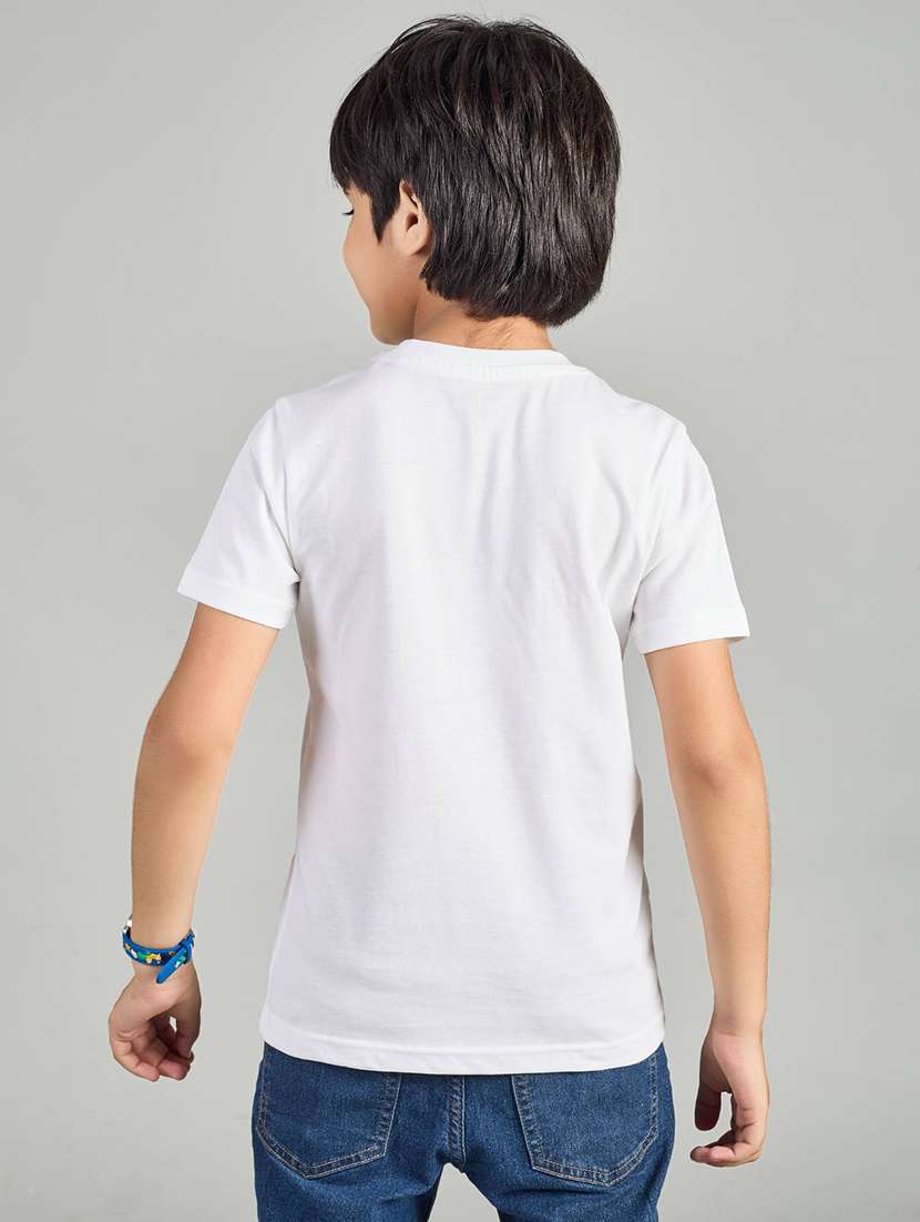 boys placement print round neck t-shirt - 21983095 -  Standard Image - 3