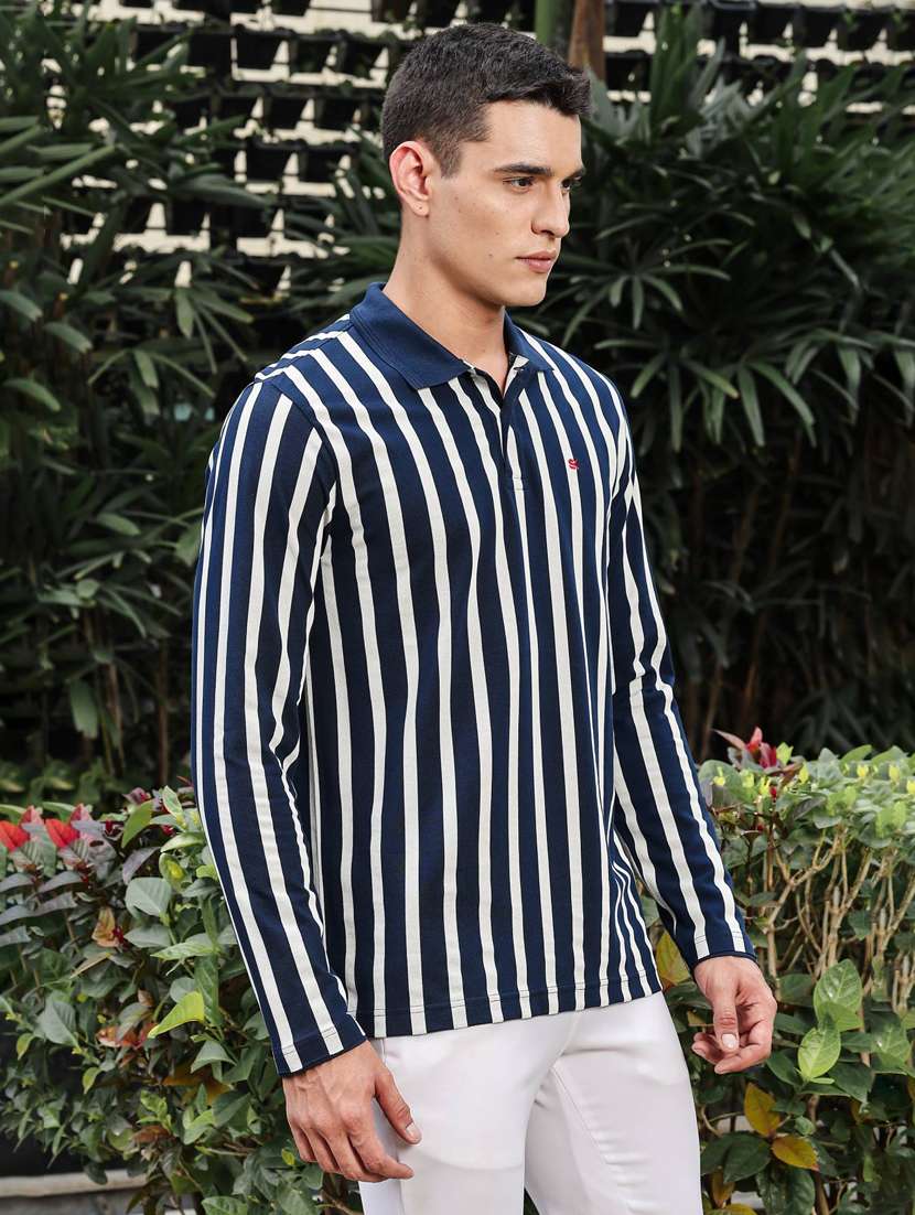 men striped long sleeve regular fit t- shirt - 21983104 -  Standard Image - 3