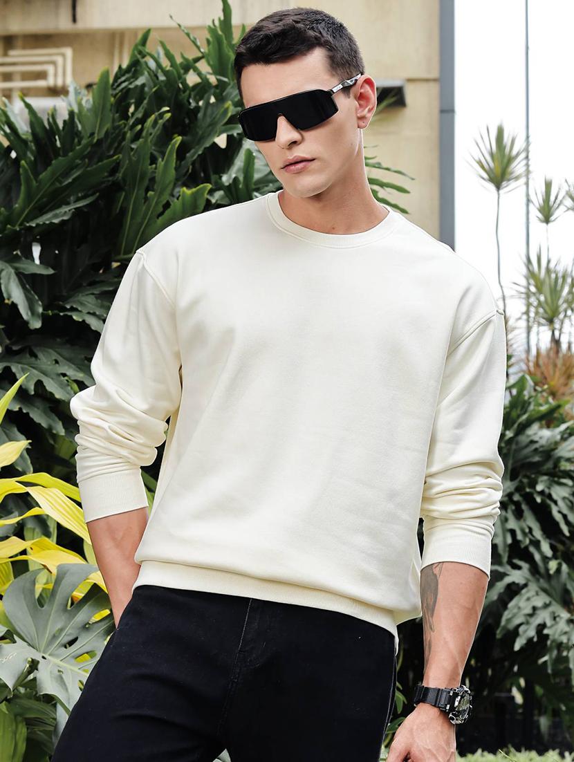 men solid long sleeve regular fit sweatshirt - 21983110 - Zoom Image - 0