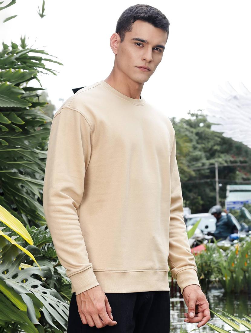 men solid long sleeve regular fit sweatshirt - 21983113 - Standard Image - 3