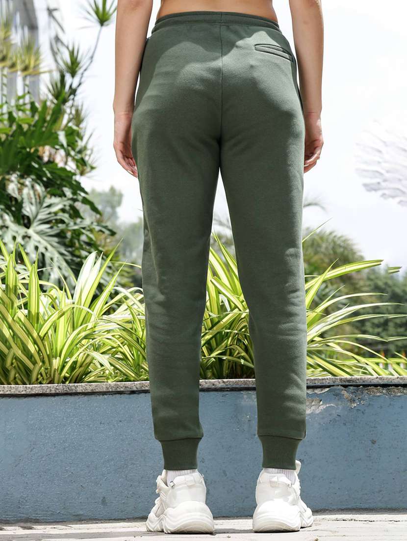 women solid mid rise regular fit jogger - 21983137 - Standard Image - 3