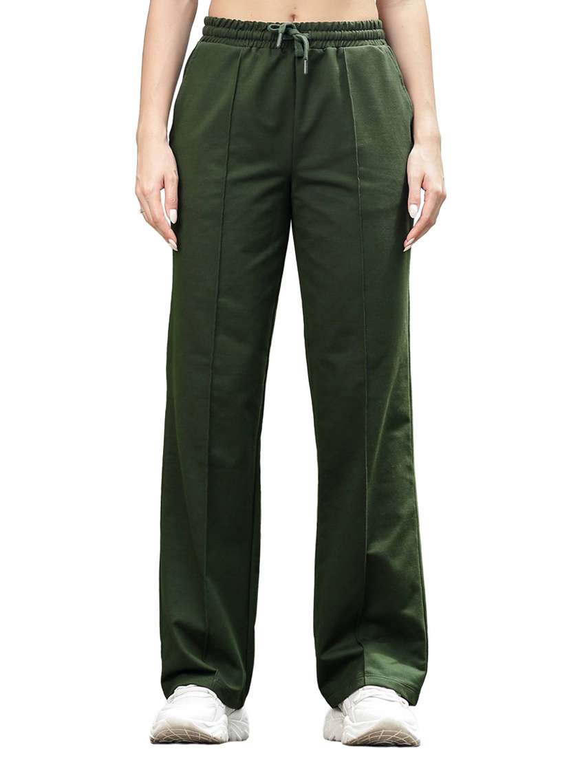 women solid mid rise relaxed fit track pant - 21983140 - Zoom Image - 0